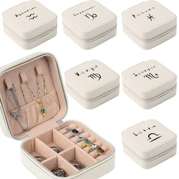 קופסת תכשיטים נייד נסיעות יד קישוט ארגונית להציג עגילי שרשרת טבעות אחסון תכשיטנים תיבות כוכבים דפוס