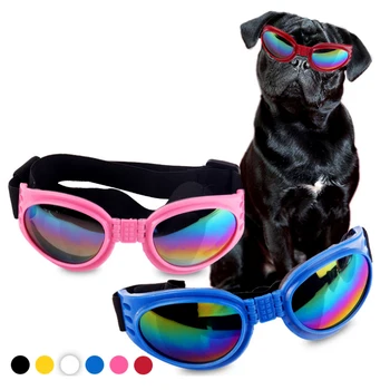 חדש מושך את הכלב משקפי שמש משקפי שמש משקפי עין הגנה ללבוש שמלה למעלה Multi-צבע מים הוכחה בום מגניב לחיות מחמד משקפיים