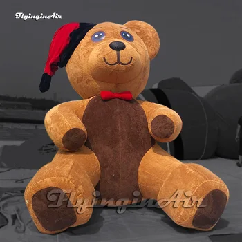 חיצונית מתנפחים גדולים בפלאש דוב חום דגם חג מולד קריקטורה בעלי חיים קמע Airblown דובון בלון לאירוע