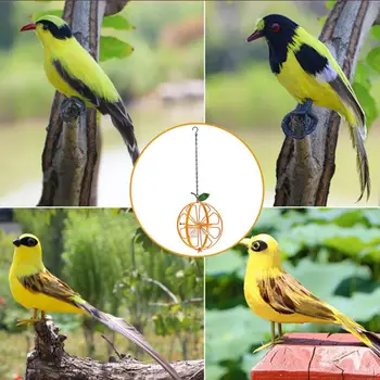 להאכלת ציפורים מעשי כפולה טבעת עיצוב יצירתי ציפור מאכילה כלי תלוי מזין החצר אספקה