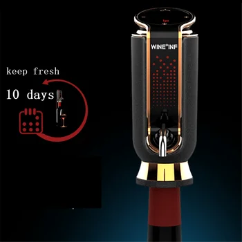 אוטומטי יין הגשה USB חשמלי מהיר יין Aerator מתכוונן יין פלט מטען USB בקבוק יין טרי שמירה-10 ימים