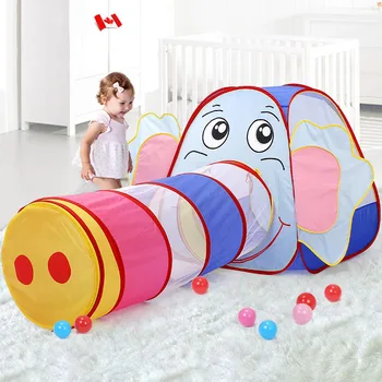 ילדים חדש מצוייר פיל הים הכדור בריכת גלים התינוק לשחק בבית שמש המנהרה צעצועים אוהל מתקפל לילדים התינוק מתנות יום הולדת