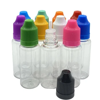 30pcs 15ml ברור קשה מיכל פלסטיק PET מחט בקבוקים עם חסין בפני ילדים רב טיפ בקבוקון נוזל