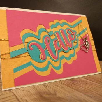 מכתבים שלום חיתוך מתכת מת שבלונות עבור DIY עיצוב אלבום תמונות אלבום תמונות מעוצב הבלטה כרטיס נייר מלאכת יד חתוכה 2019