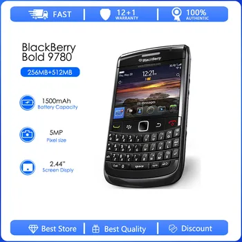 Blackberry Bold 9780 משופץ מקורי טלפון נייד מקלדת QWERTY 5MP GPS MP3 WIFI GSM/WCDMA סמארטפון זול Cellpho