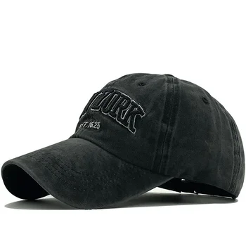 חול חם שטף 100% כותנה כובע בייסבול כובע לגברים נשים וינטאג ' אבא כובע ניו יורק רקמה מכתב ספורט תחת כיפת השמיים כמוסות
