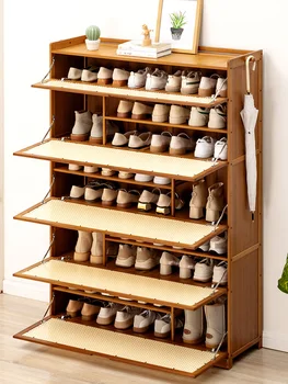 ארון נעליים הביתה בפתח מתלה נעליים פשוטות דק אחסון נהדר לחיסכון עץ מלא ביתיים הכניסה הקבינט