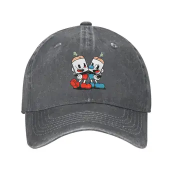 חברה חדש חם כותנה קריקטורה משחק Cuphead Mugman כובע בייסבול עבור נשים גברים לנשימה אבא הכובע חיצוני