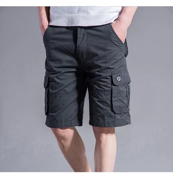 המכנסיים גברים קיץ מזדמן Mulit-כיס מכנסיים קצרים 2023 אנשים רצים מכנסיים קצרים מכנסיים גברים לנשימה גדול, גבוה 42 44 46 גודל גדול