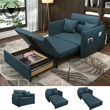 איכות גבוהה מתקפל ספה הנפתחת למיטה עם גג נפתח הספה בסלון הכיסא לחסוך מקום אחסון שטוח, ספה