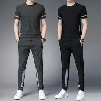 מקורי חולצה מכנסיים ערכות איש ריצה שיק אימונית בסיסי המותגים המובילים Xl חיוני בגדי גברים גרפי ספורט חליפות או ניילון