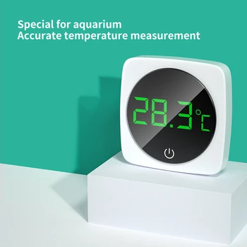 אקווריום דביק מדחום LCD דיגיטלי אקווריום מיני מדחומים מסך גדול צג גידול בטמפרטורה Meter0-60℃