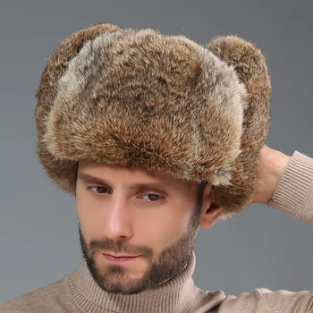 קוזאק הרוסי גברים כובע עם אוזניים מכסה קר הגנה רכות כובע לרכיבה על אופניים, טיפוס הספר הליכה החורף יוניסקס חם כובעים