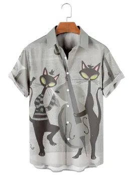 הקיץ זכר החולצה הענקית מזדמן חג פרחוני עם שרוול קצר כפתורים מקסימום Dazn חברתית יוקרה בגדי גברים הוואי חולצות שחורות.