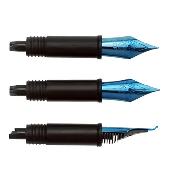 2PCS/3PCS מתכת Hongdian עט נובע ניבס המקורי EF/F/עקום שחור/כסף/כחול חילוף עט ניבס על Hongdian היער השחור 6013