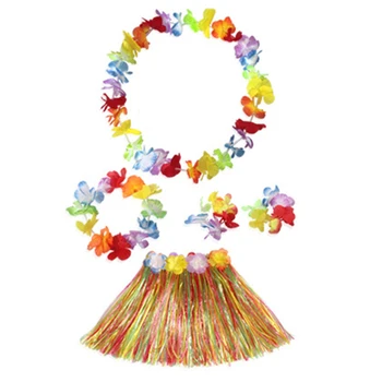 תחפושת חצאית פלסטיק קישוט חג משחק פרח צמיד גרלנד ילדים הוואי לאי מצחיק חדש מתאים