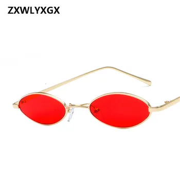 ZXWLYXGX חדש רטרו צבע אליפסה קטנות משקפי שמש מעצב אופנה משקפי שמש יוניסקס, גברים, נשים UV400