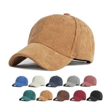 מוצק קורדרוי כובע בייסבול אביב סתיו יוניסקס בציר משאית כובעים עבור נשים גברים חיצונית מתכווננת היפ הופ Gorras Snapback