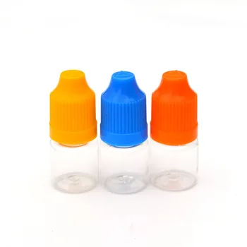 150pcs מחמד קשה מדגם 3ml מבחנה פלסטיק ריק בקבוק טפי Squeezable עם הילד כיסוי הגנת למילוי המיכל