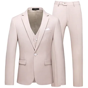 החתן חליפות גברים אירועים עסקיים Workwear החליפה שלושה חתיכת ז ' קט מכנסיים וסט באיכות גבוהה, מותאם אישית גודל גדול בלייזר מעיל סט