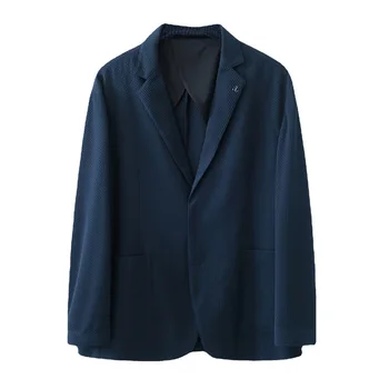 5647-2023 הסתיו והחורף מוצר חדש של גברים חליפת עסקים מזדמנים פשטות רשת יחיד המערבית גברים מעיל העליון של המעיל.
