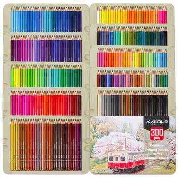 240/300 מחשבים שמן עפרונות צבעוניים להגדיר ציור מקצועיים צבע העיפרון 240/300 צבעים אמן צביעה סקיצה ציוד אמנות