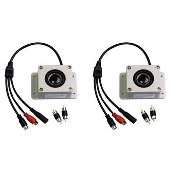 2X מיקרופון רמקול המכשיר מצלמת אבטחה עמיד למים עבור מצלמת IP הקלטת אודיו שני הדרך רדיו הפנימי