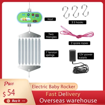 חשמלי התינוק רוקר בקר נדנדה עריסה נהג התינוק אביב עריסת תינוק בערסל מנוע 10 רמות מהירות מתכווננת תזמון