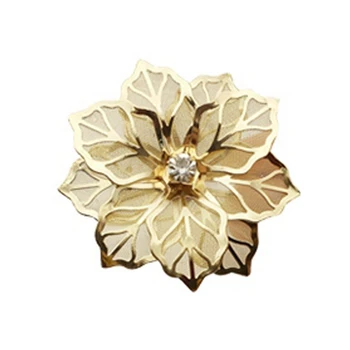 60Pcs פרח עיצוב טבעות מפיות מתכת זהב מפיות אבזם מפיות טבעת מחזיק