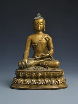 קליי זהב עתיק ברונזה, פסל בודהה בן ברונזה פסל בודהא שאקיאמוני פסל של אספן האוצר דת הבודהיזם