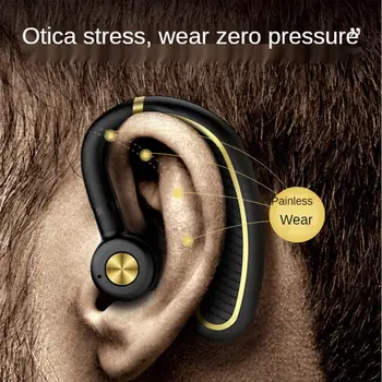 K21 אוזניות אלחוטיות Bluetooth-compatible5.0 עסקים אוזניות תלוי האוזן עמיד למים הפחתת אוזניות סטריאו עם מיקרופון