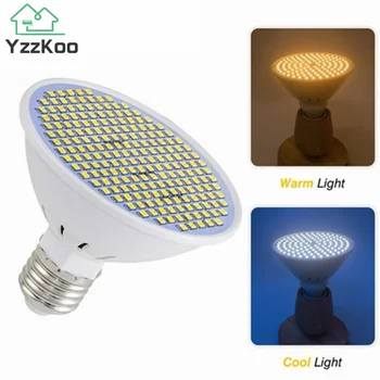 YzzKoo AC 220V הובילה E27 מנורת E14 הזרקורים הנורה 48 60 80 126 200 300 נוריות אור הזרקורים 85V-265V Bombillas Led Lampada נקודת אור