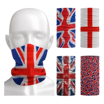 הממלכה המאוחדת דגל סרט בנדנה חיצונית הצוואר Gaiter בריטניה הגנת UV מסכת פנים אנגליה דגל הדפסה רכיבה על אופניים צעיף