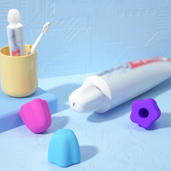 משחת שיניים סיליקון סגירה עצמית מתקן משחת שיניים על שירותים היגיינה ילדים מבוגרים אספקה 8Pcs