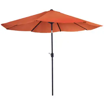 פטיו מטריה קל עם ידית הטיה אוטומטי חיצוני שולחן מטריה 10 רגל