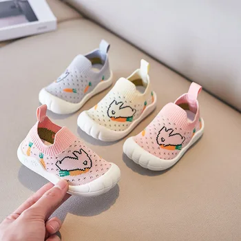 2023 חדש לנשימה אביב נעלי ילדים נעלי פעוט חמוד תינוק נעליים רכות עם סוליות בנות סניקרס מרענן
