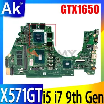 VX60GT הלוח האם ASUS X571GT X571GD R571GT F571GT K571GT YX571GT A571GT לוח אם מחשב נייד I5 I7-8 או ה-9 Gen GTX1650/4G