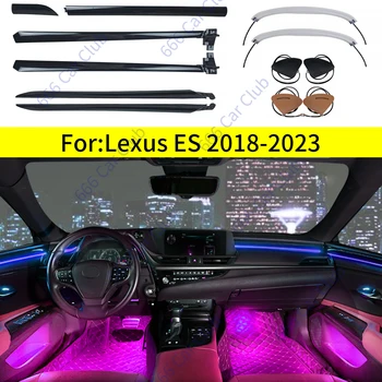 64 תמונות צבע אור מקיף עבור לקסוס ES 200 260 300 2018-2023 רכב LED פנים מכשיר הדלת דינמי אור צל מנורה דקורטיבית