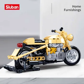 Sluban בניין צעצועים R-75 אופנוע 223PCS דגם לבנים B0959 Compatbile עם המותגים המובילים ערכות בנייה
