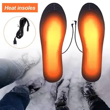 חימום חשמלי מדרסים USB מחוממת מדרסים עבור גברים, נשים, רחיץ רגל מחממי עם שלט חום נעל מדרסים לחורף