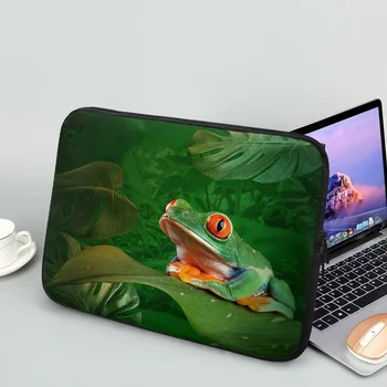 Yikeluo ינשופים, צפרדעים חיות הדפסה תיק מחשב נייד עבור אפל Huawei אוניברסלי נסיעות תיק בשביל 10.12.13.15.17 אינץ ' תיק למחשב