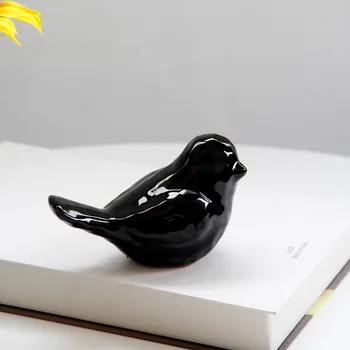 קרמיקה שחורים ציפור שולחן הביתה אמנות קישוט נורדי קרמיקה מודרנית פשוטה יצירתי קישוט