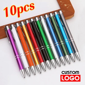 10pcs/הרבה פרסום מתנה עט יצירתי מתנה ג ' ל עט עסקים מתכת עט כדורי מותאם אישית לוגו כיתוב השם הסיטוניים