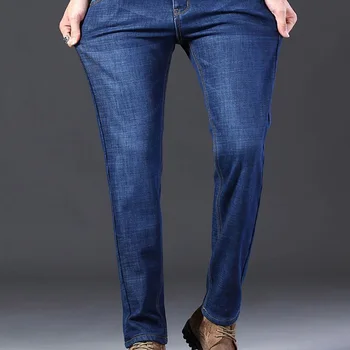 אופנה הקיץ דק למתוח ג ' ינס של גברים צינור ישרה חופשי מזדמנים גברים של מכנסיים הקיץ הבנייה באתר העבודה של גברים מכנסיים A3397