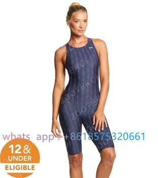 טיר נשים חתיכה אחת טריאתלון Skinsuit לפתוח בחזרה Kneeskin הכשרה בגדי ים מים פתוחים תחרות הגוף בגד ים 2023
