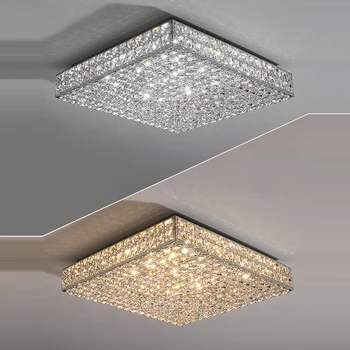 כיכר LED ניתן לעמעום קריסטל קובייה הונגרית Lamparas דה Techo LED אורות התקרה.מנורת התקרה.מנורת תקרה עבור הסלון