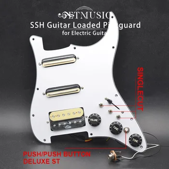 גיטרה חשמלית Duluxe Strat עם Singlecut חיווט GP-לוח טעון Prewired Pickguard SSH גיטרה Pickguard Scratchplate הרכבה