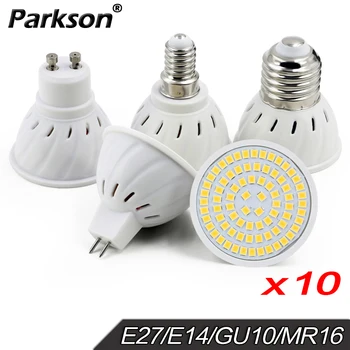 10pcs/הרבה E27 GU10 מנורת LED MR16 E14 220V SMD2835 48/60/80Leds Lamparas זרקור LED הנורה נברשת תקרה קר, לבן חם