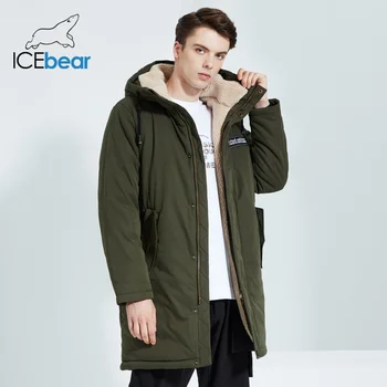 ICEbear 2023 החדש של הגברים מעיל החורף מסוגנן קצרים Windproof מעיל חם זכר מותג בגדים MWC20887D